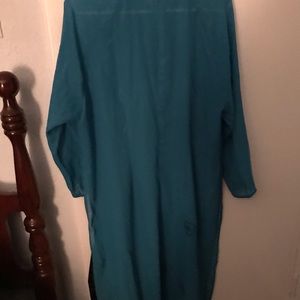 Custom Teal Ao Dai Dress 2XL